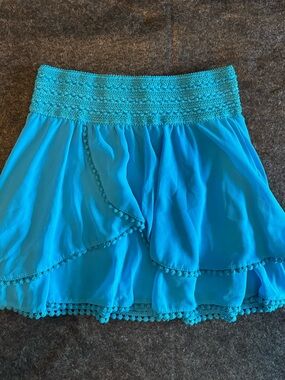 American Rag Blue Layered Tulip Skirt, XSmall